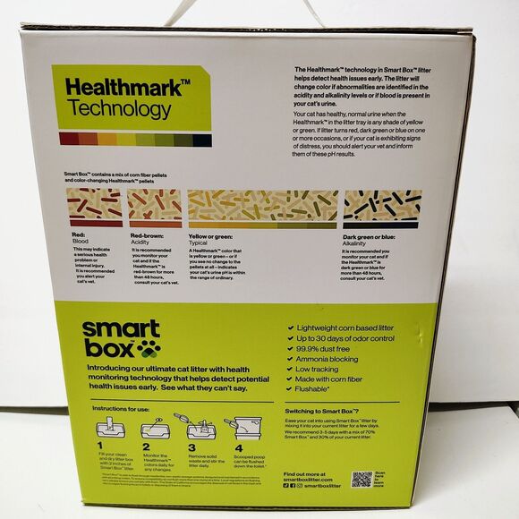 Smart Box Health Monitoring Clumping Cat Litter Unscented, 6 lb Box - Picture 5 of 7